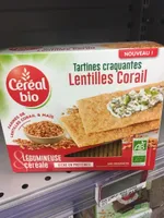 Tartine craquante lentilles Corail