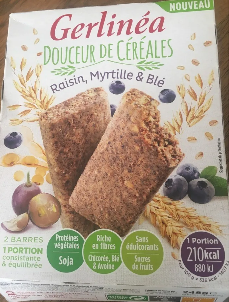 Douceur de céréales raisin myrtille blé