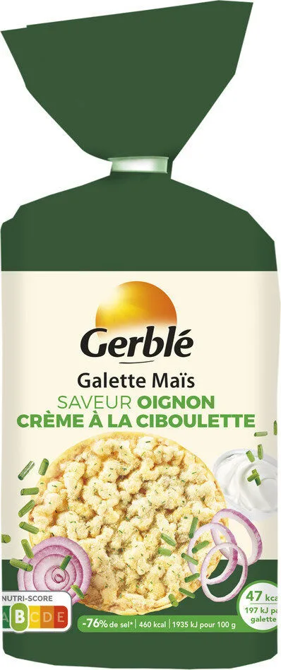 Galettes mais oignon crème ciboulette