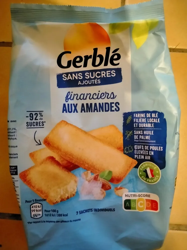 Gerblé - No Sugar Added Almond Financiers, 175g (6.2oz)