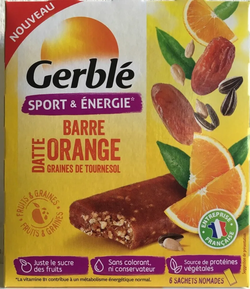 Barre Datte Orange et Graines de Tournesol