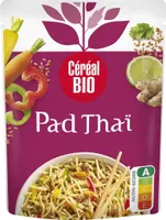 céréales et légumes, façon pad thaï, bio
