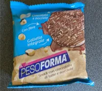 Snack con cioccolato al latte e nocciole