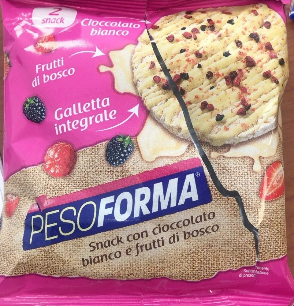 Galletta Integrale - Snack con cioccolato bianco e frutti di bosco