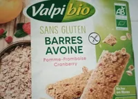 Barre avoine pomme framboise cranberry sans gluten