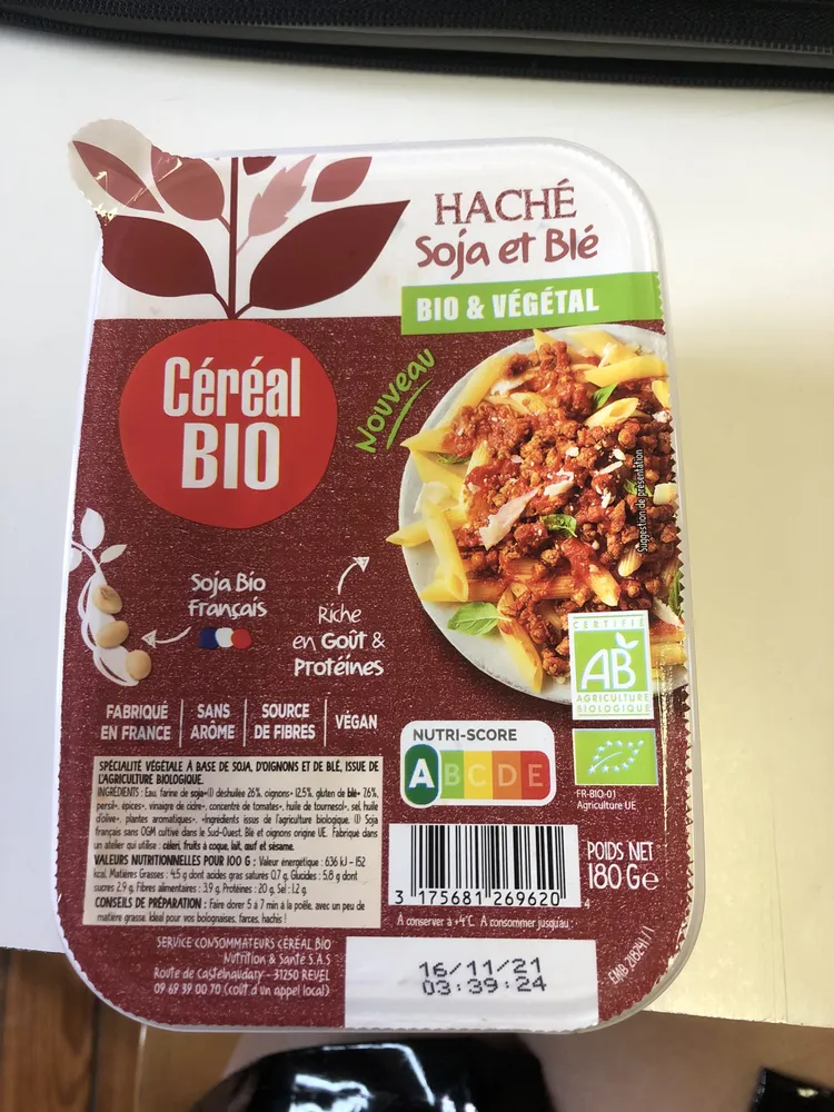 Haché soja et blé