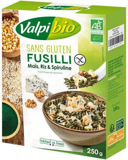 Fusilli maïs, riz et spiruline