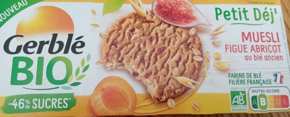 Gerblé - Organic Muesli Fig Apricot Spelt Cookie, 132g (4.7oz)