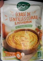 Écrasé de lentilles corail et potimarron