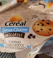 Tortino con gocce di cioccolato senza glutine integrale
