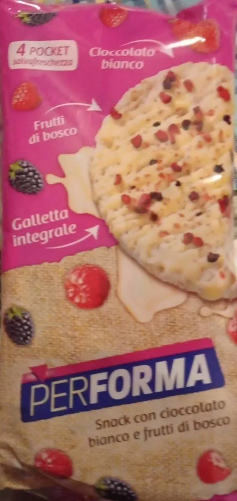 Galletta integrale cioccolato bianco e frutti di bosco