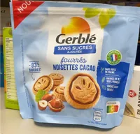 Biscuits fourrés à la noisettes et cacao sans sucre
