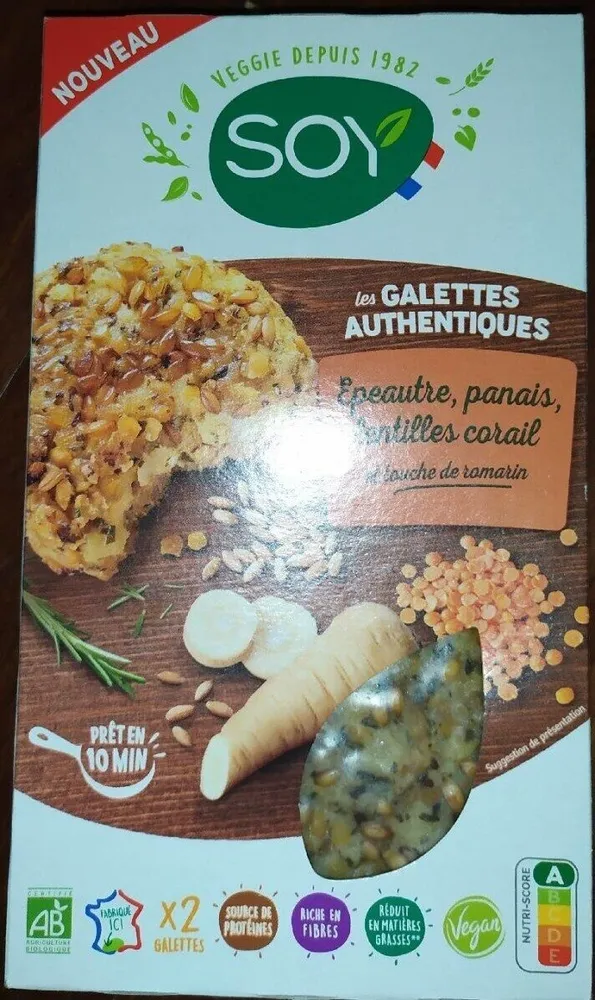 Galettes authentiques épeautre, panais, lentilles corail