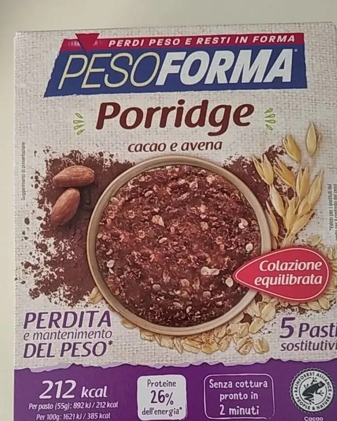 Porridge cacao avena