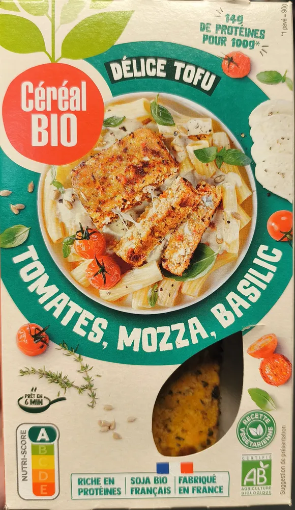 Délice Tofu Tomates Mozzarella Basilic