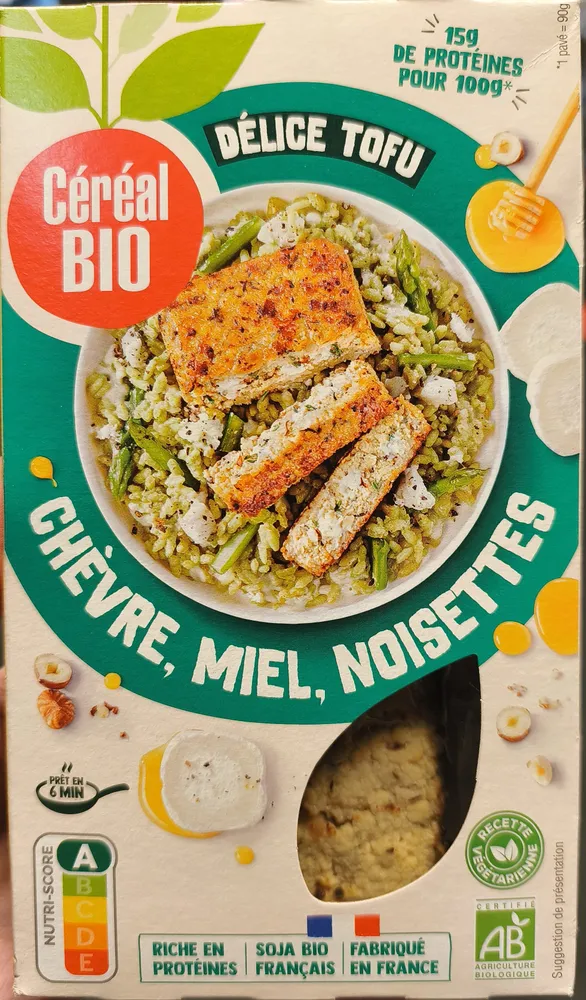 Delice tofu chevre miel et noisettes