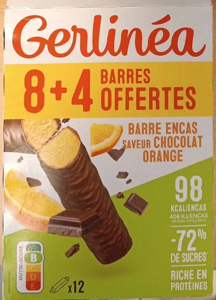 Barre encas saveur chocolat orange