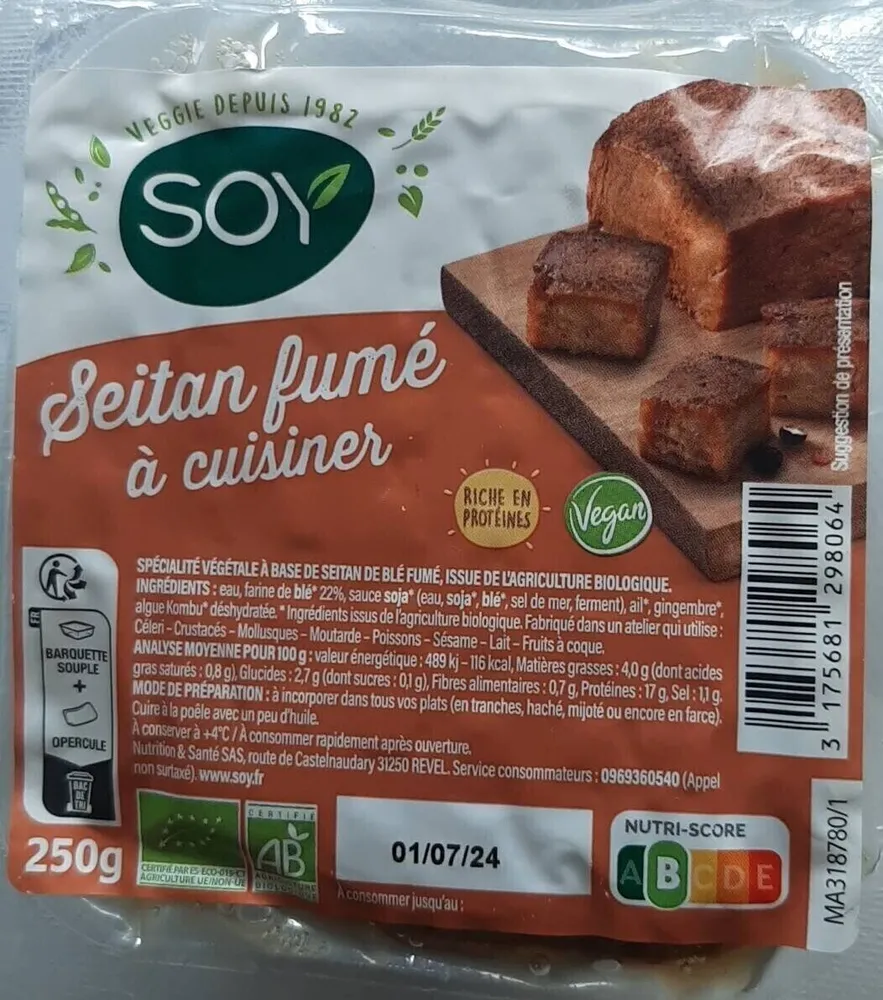 Seitan fumé à cuisiner