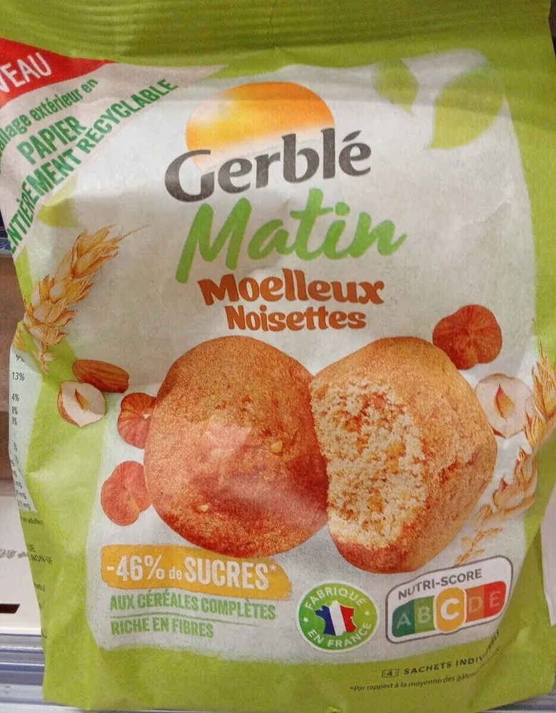 Gerblé matin moelleux noisettes