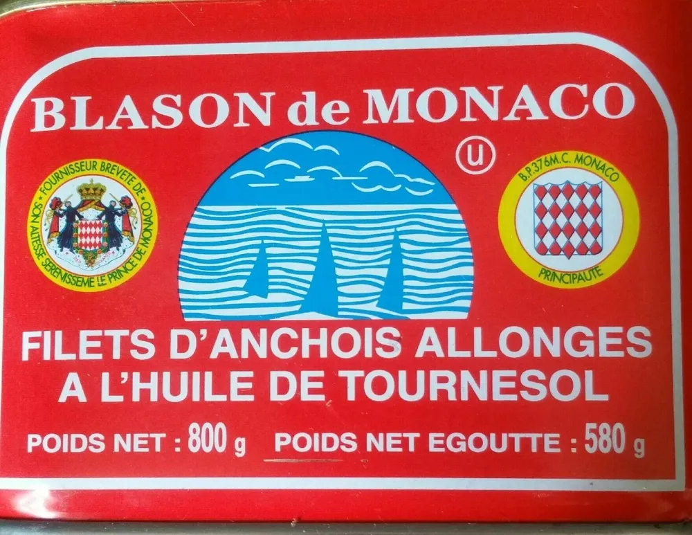 Filets d'anchois allongés à l'huile de tournesol