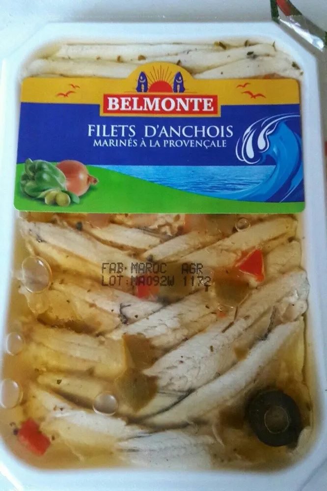 Filets d'anchois marinés à la provençale