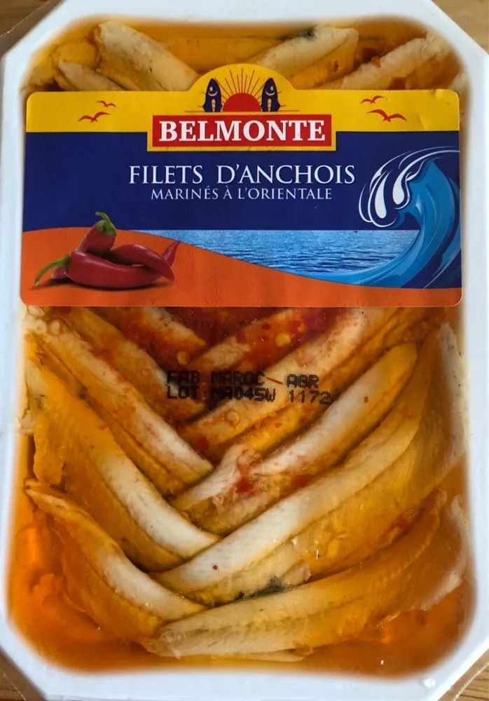 Filets d'anchois marinés à l'orientale
