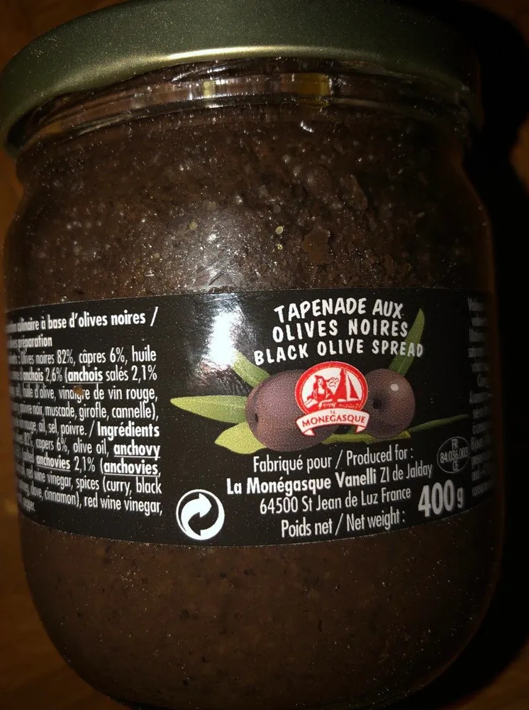 TAPENADE AUX OLIVES NOIRE