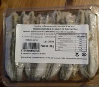 Anchois marinés à l'huile de tournesol