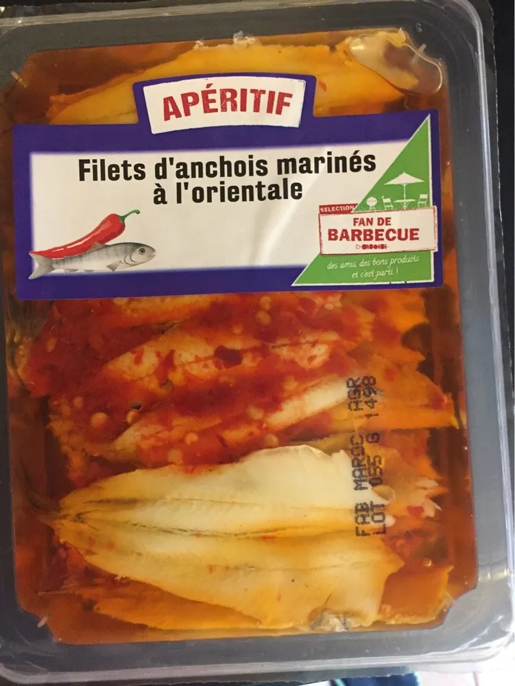 Filets d'anchois marinés à l'orientale
