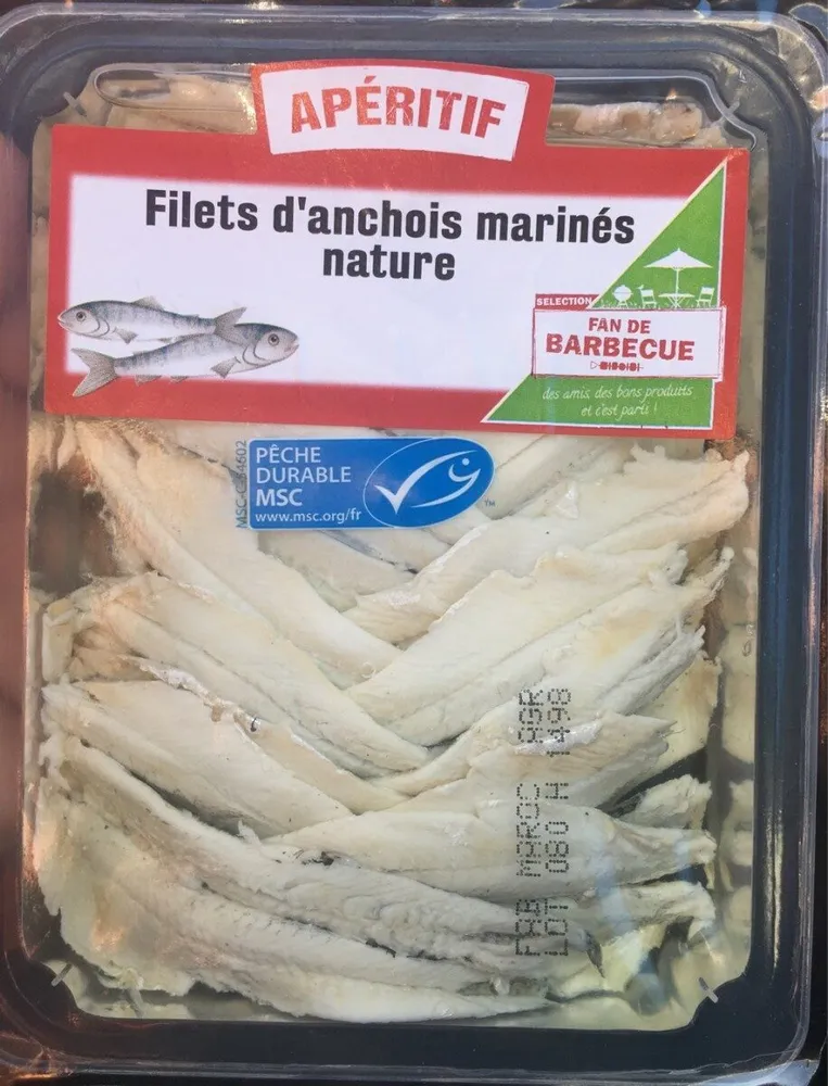 Filets d'anchois marinés nature