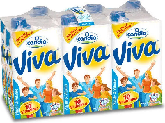 Lait demi-écrémé, stérilisé UHT, 10 vitamines