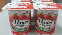 Panier de Yoplait avec Morceaux Fraise