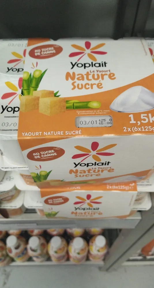 yaourt nature sucré