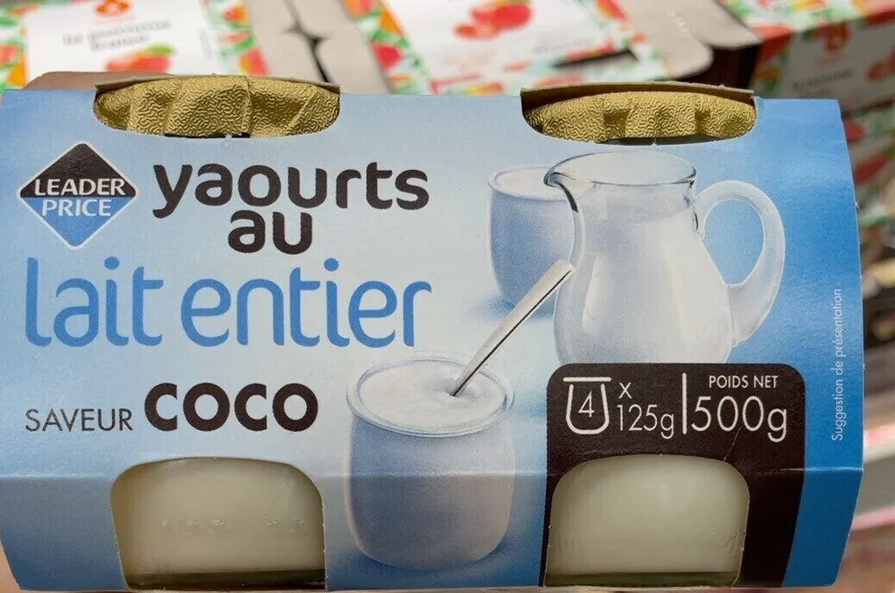 Yaourt lait entier au coco
