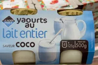 Yaourt lait entier au coco