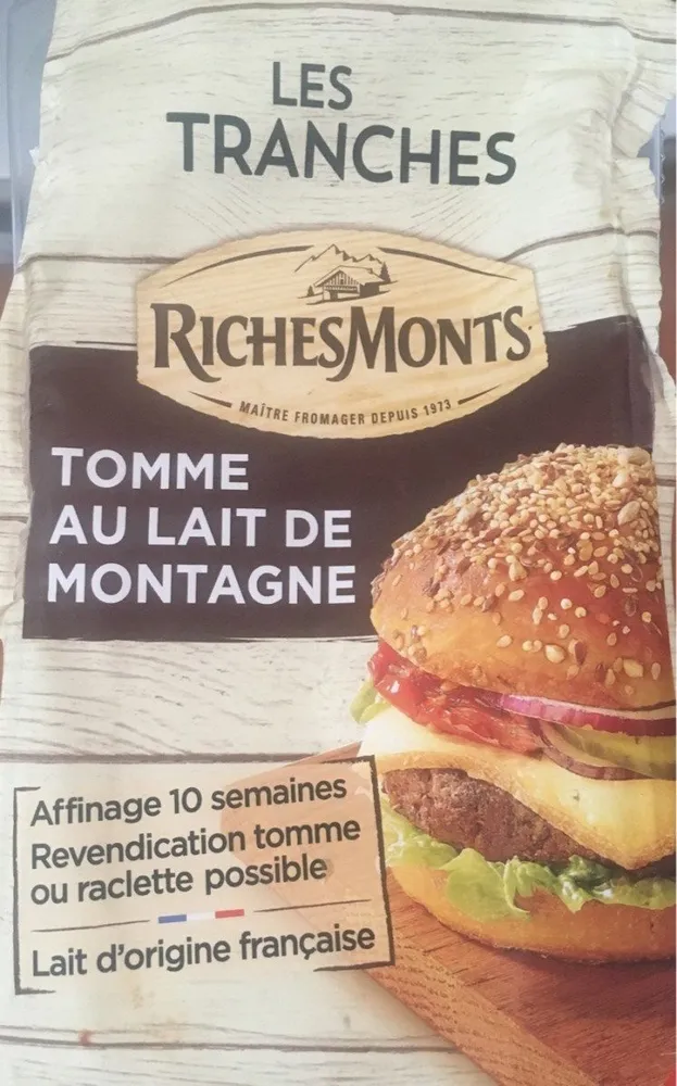 Les tranches de Tomme au lait de Montagne