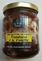 Preparation de fruits framboise à la violette