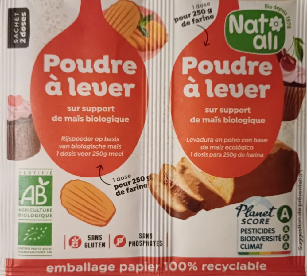Poudre à lever pour vos patisseries bio