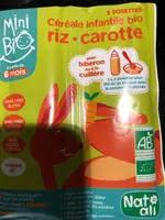 Céréale infantile bio riz carotte