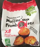 Preparation pour muffins au framboises