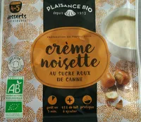 Crème noisette au sucre roux de canne