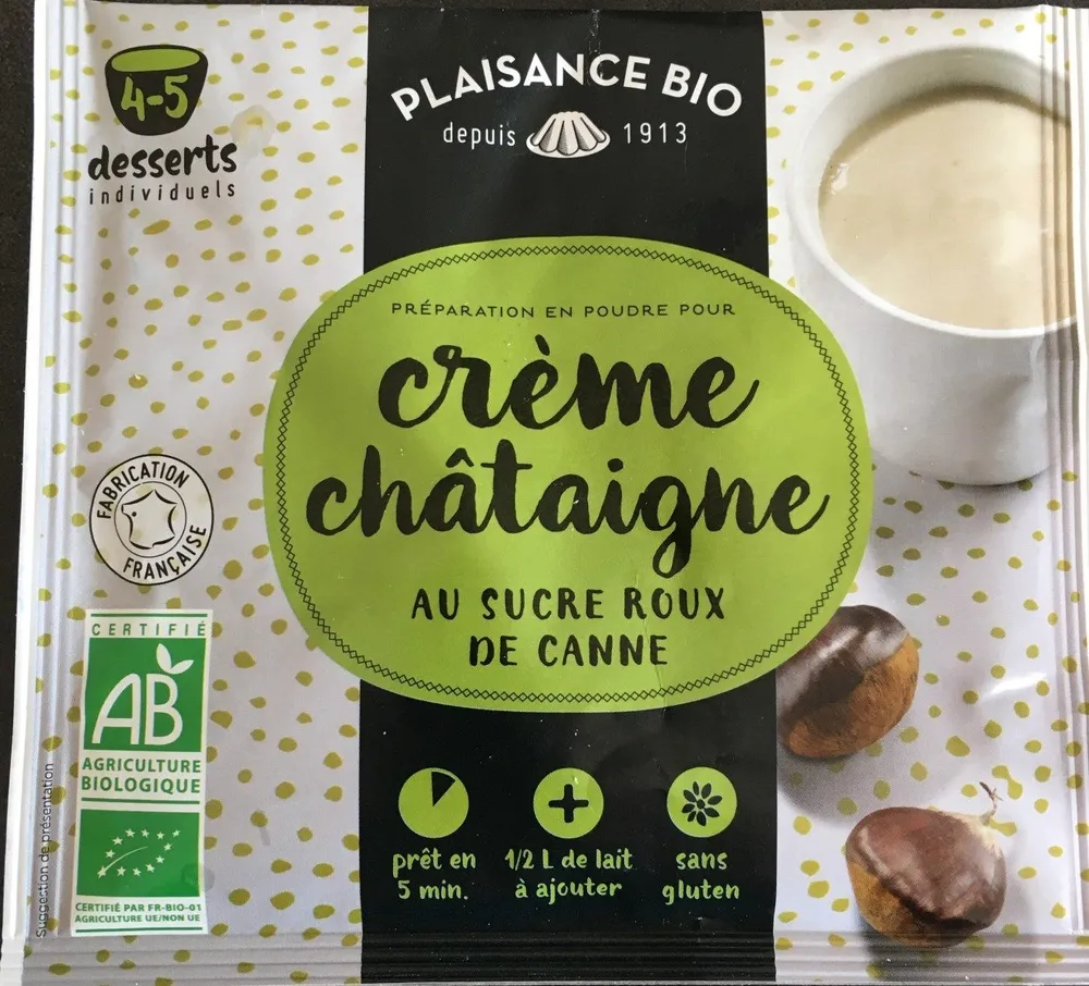 Crême chataigne au Sucre Roux de Canne