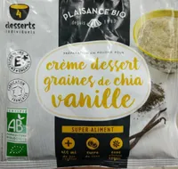 Crème dessert graines de chia vanille