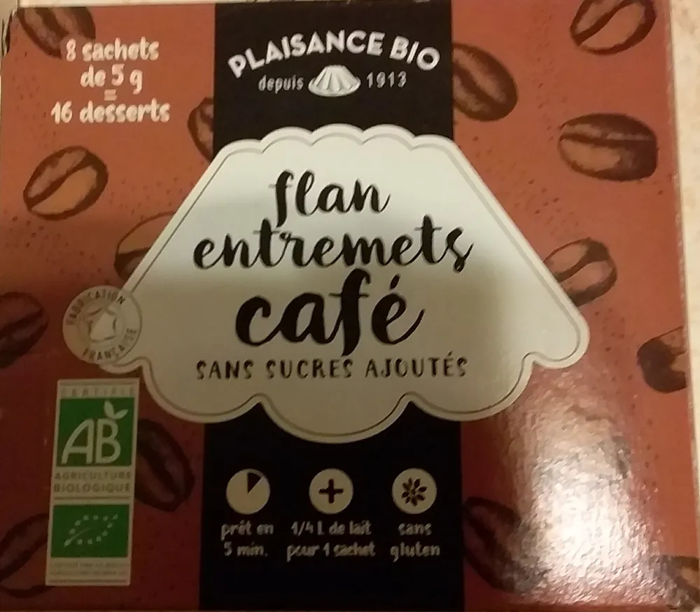 Entremet non sucre cafe etui 8x1/4lit.40g Nature&Aliments