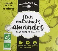 Entremet non sucre amande 8x1/4litre 40g Nature&Aliments