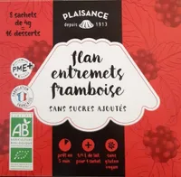 Flan entremets framboise