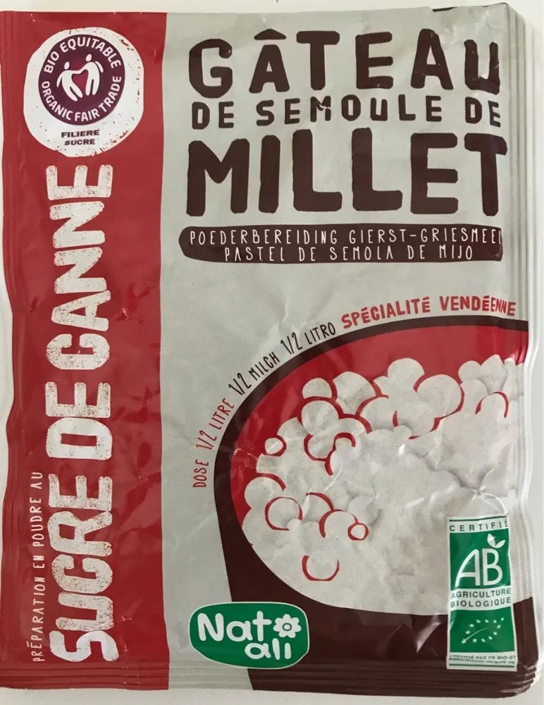 Gateau de semoule millet