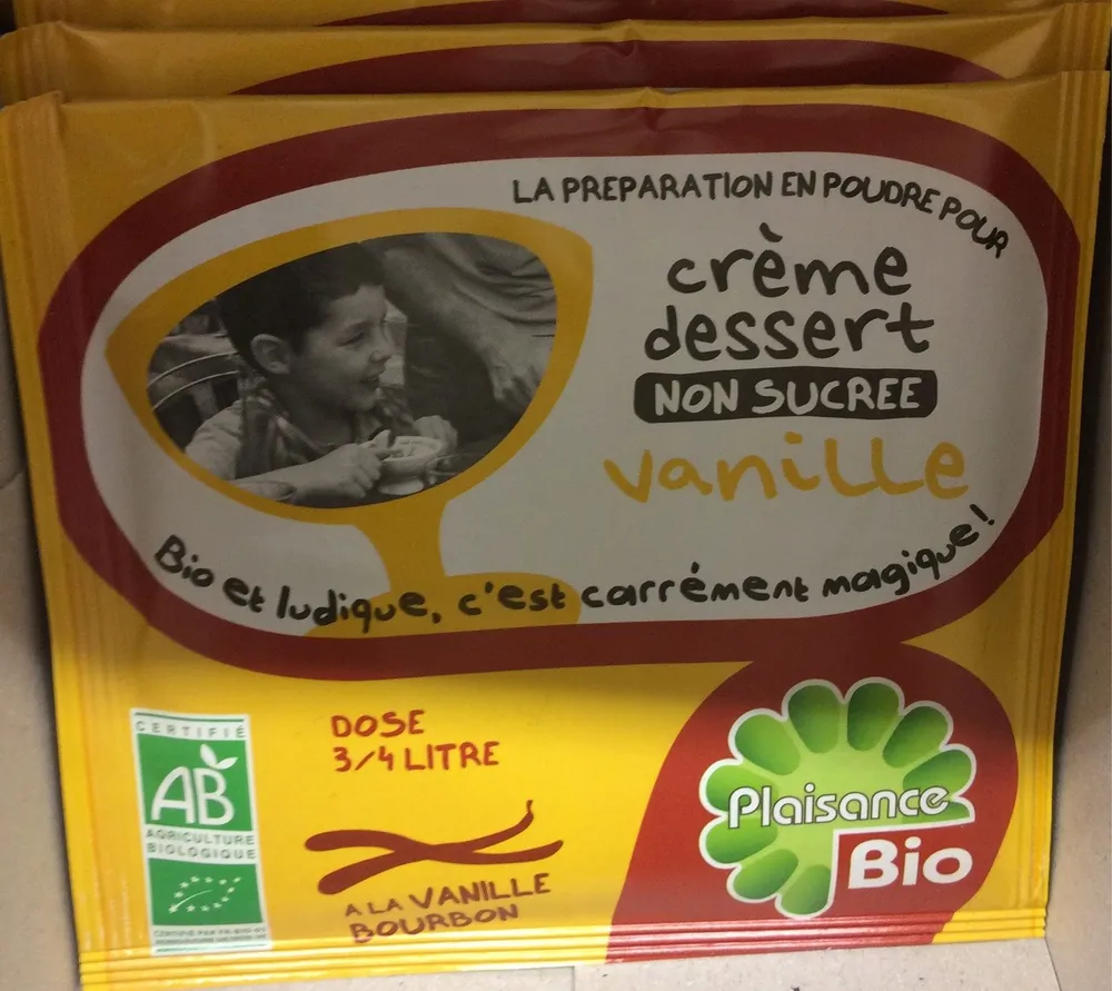 Creme dessert non sucrée