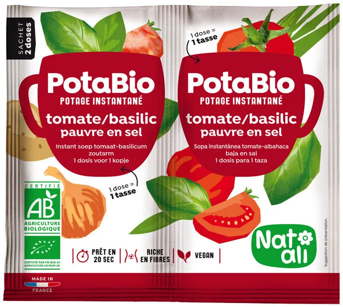 Potabio Tomate Basilic Pauvre En Sel