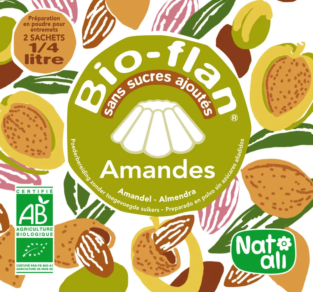 Bioflan saveurs amande, sans sucre ajouté